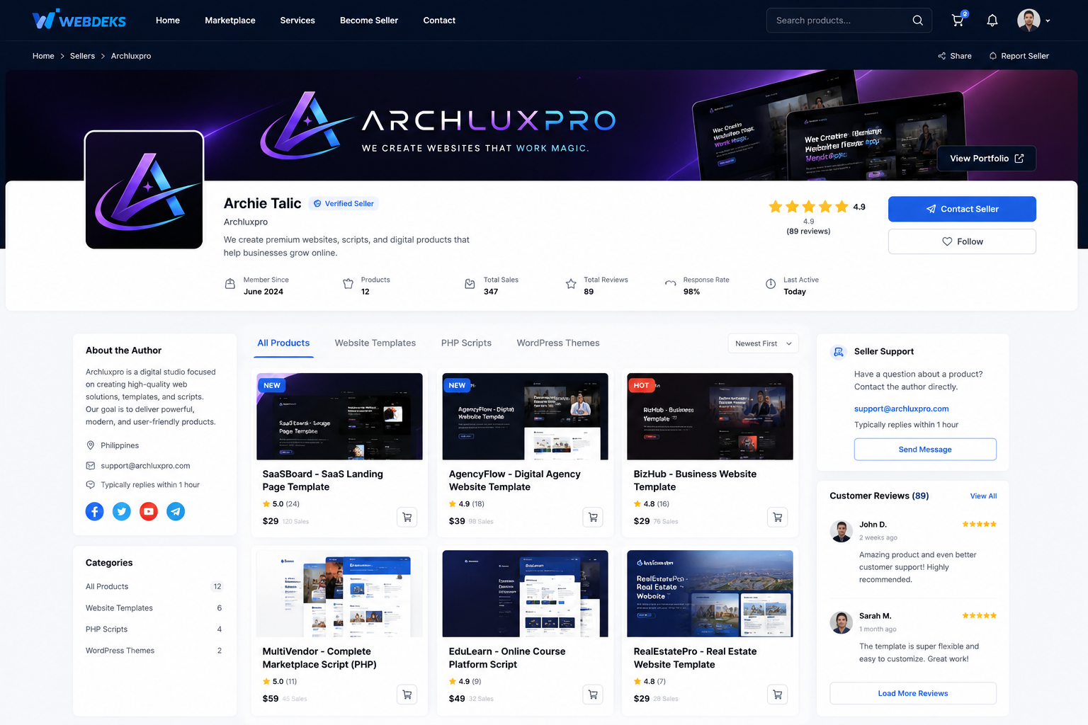 Webdeks marketplace visual