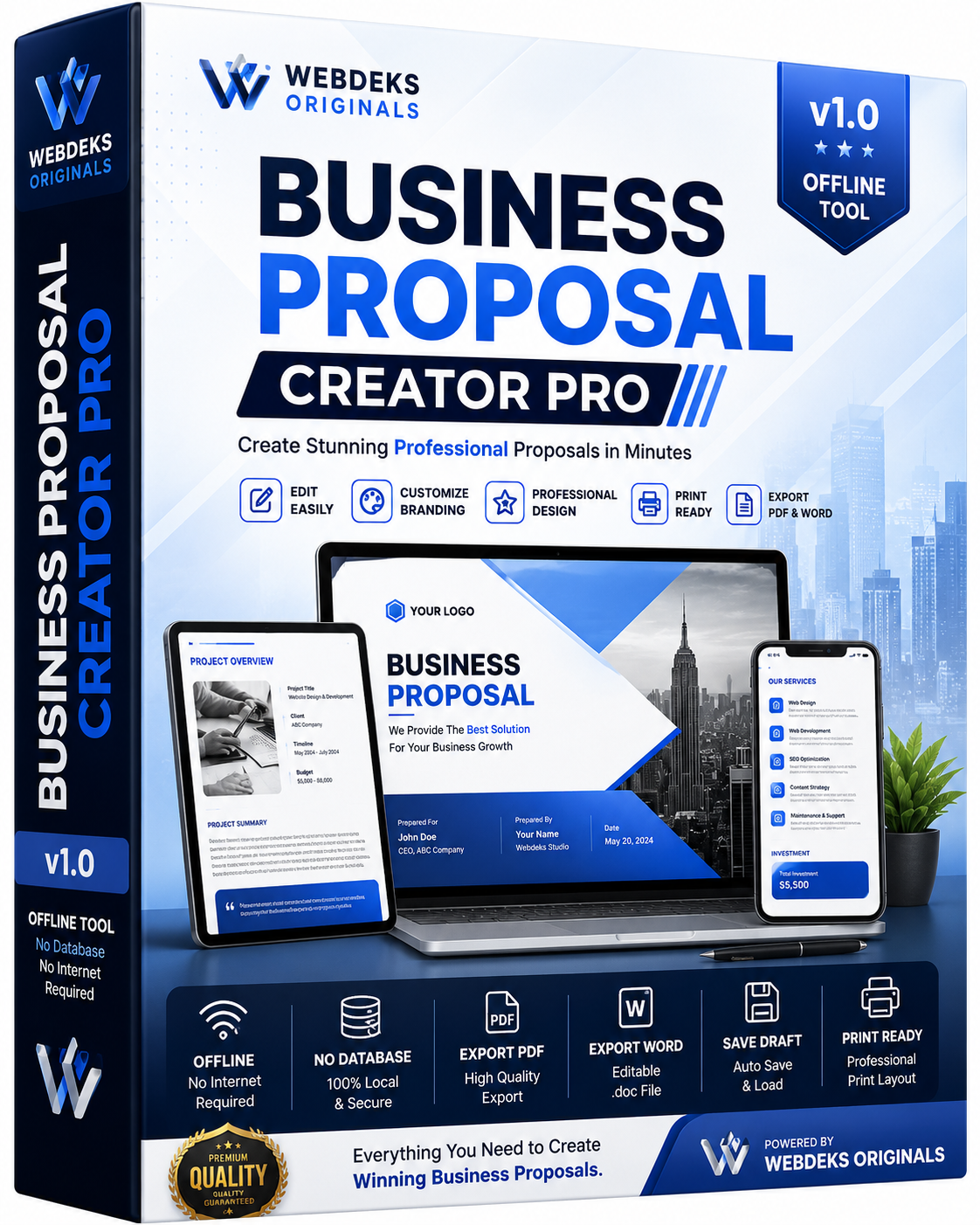 Business Proposal Creator HTML Pro